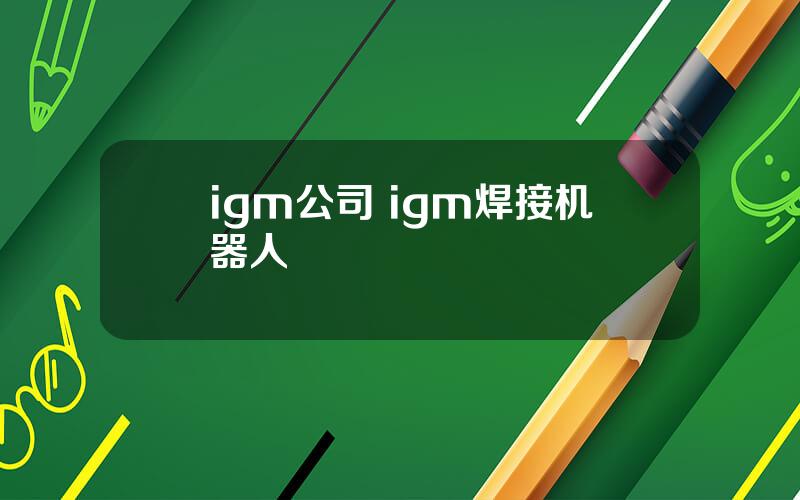 igm公司 igm焊接机器人